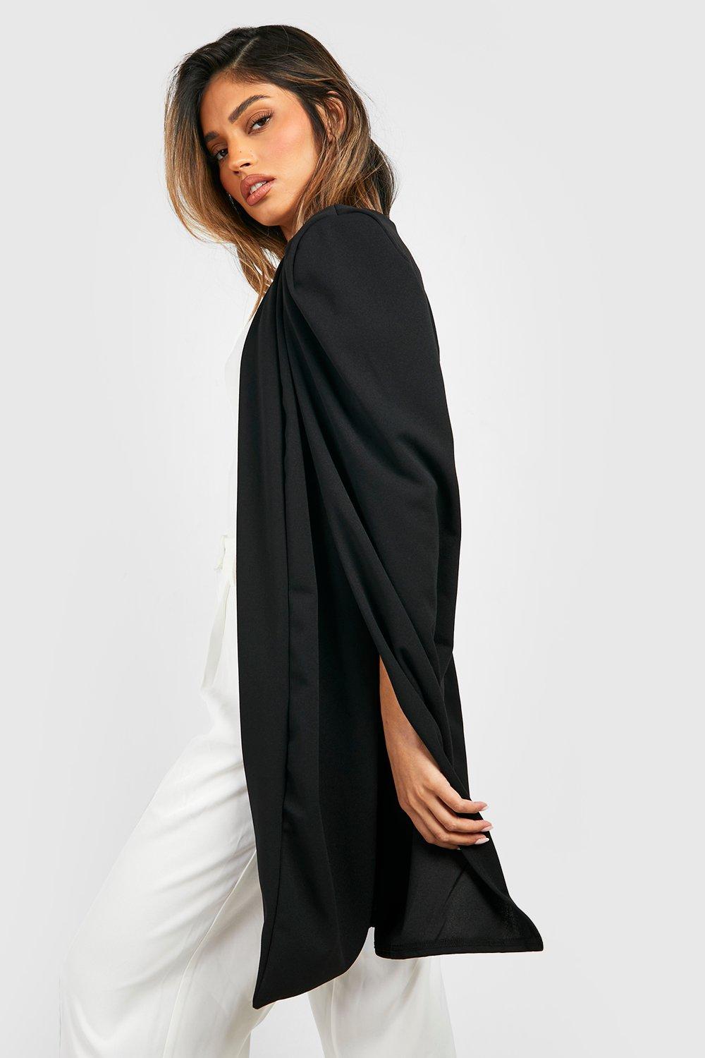 Tailored cape outlet jacket