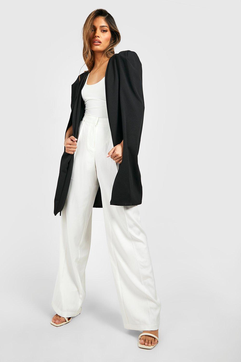 Black longline hotsell cape blazer