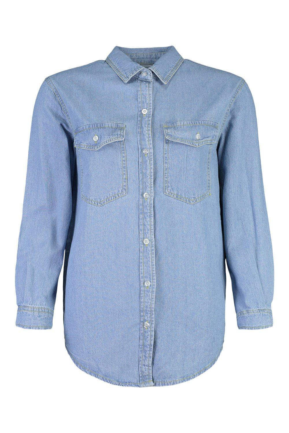 DTT oversized denim jacket in bleach wash blue – Garmisland