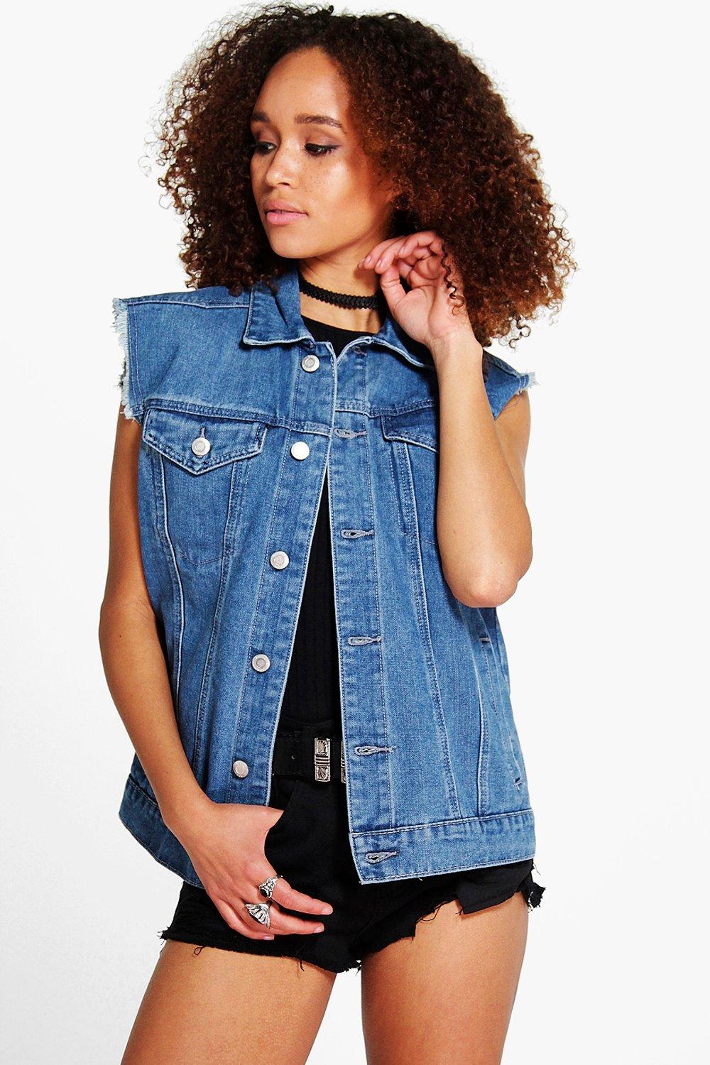 denim gilet ladies