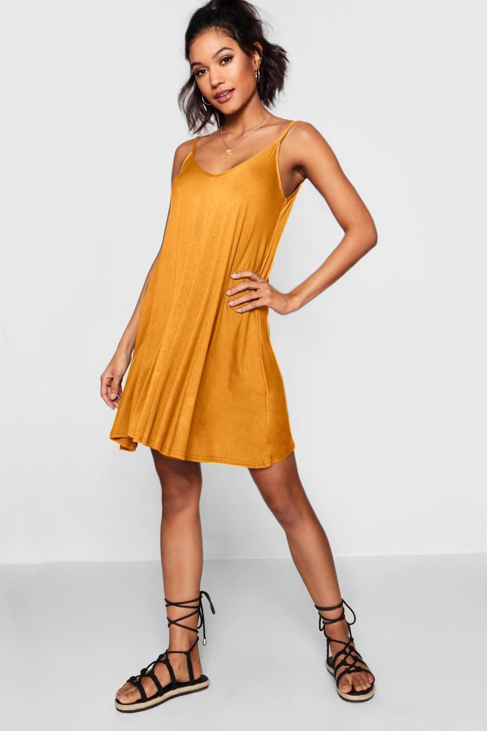 basic yellow dress