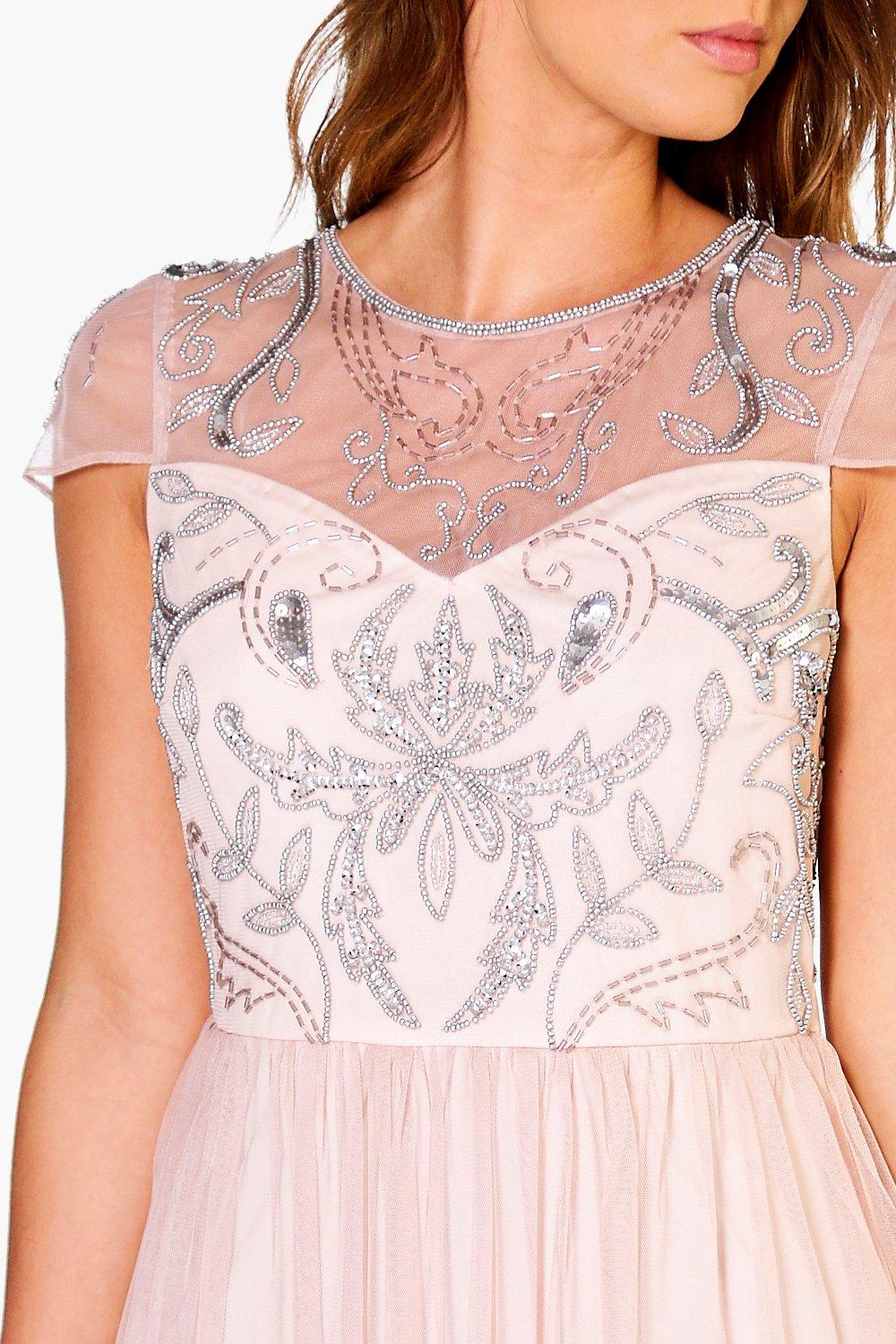 embellished babydoll dress