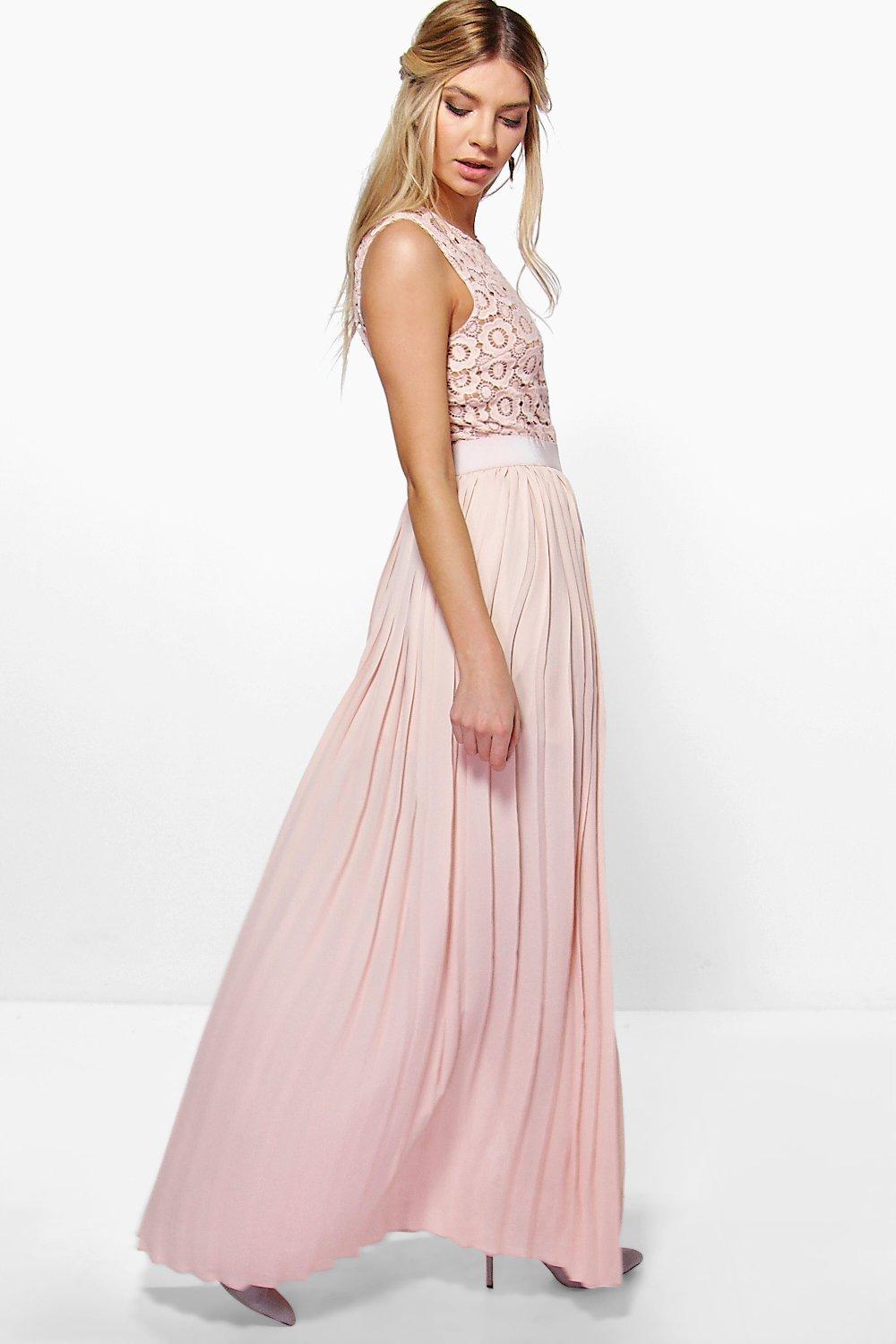 Maxi dress with lace 2024 top