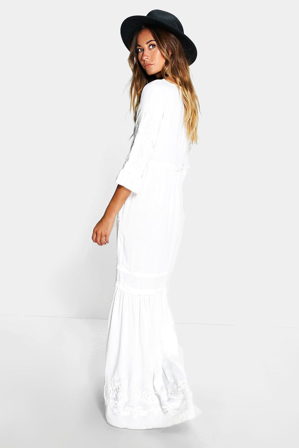 embroidered maxi