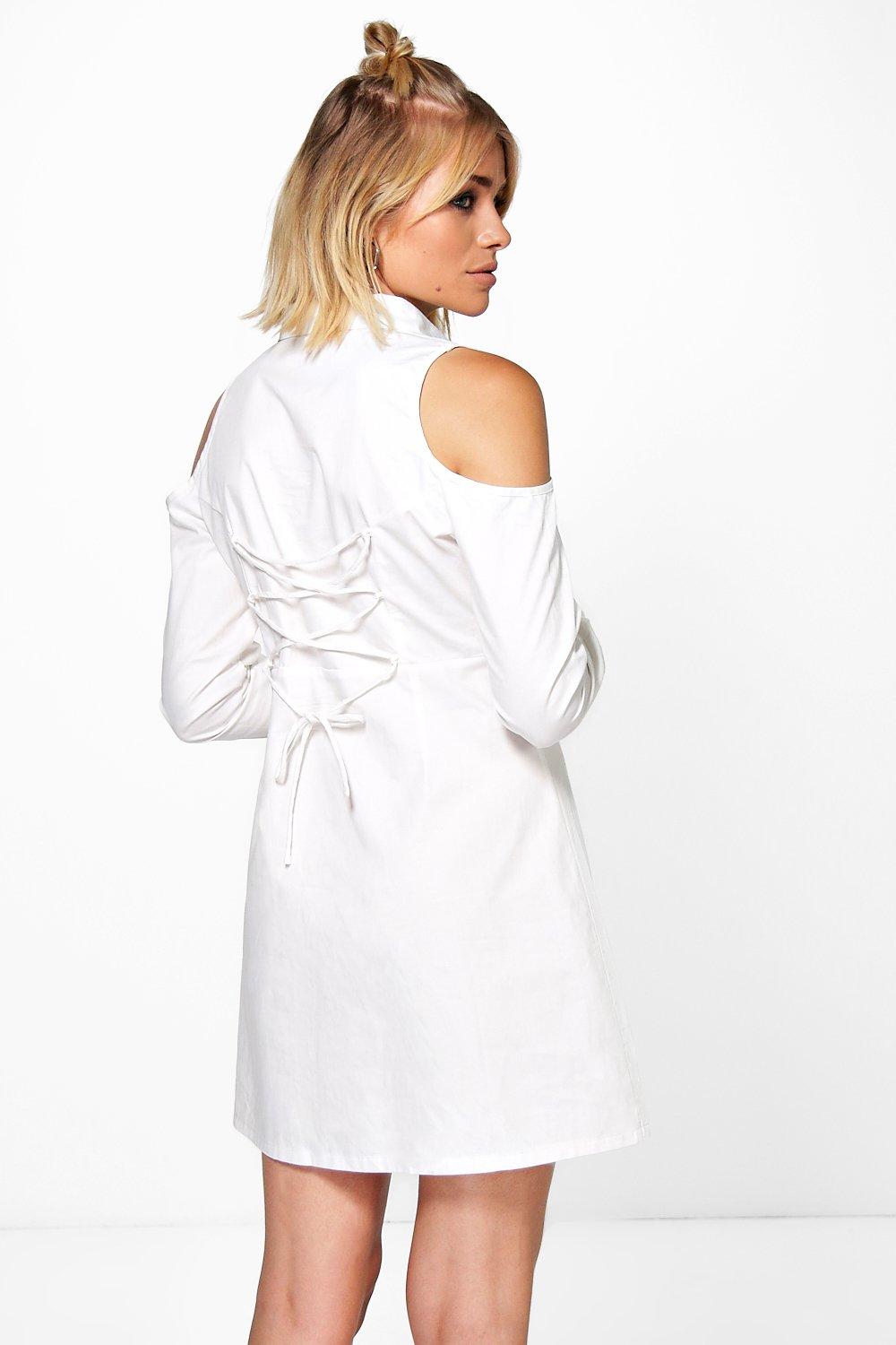 boohoo robe blanche