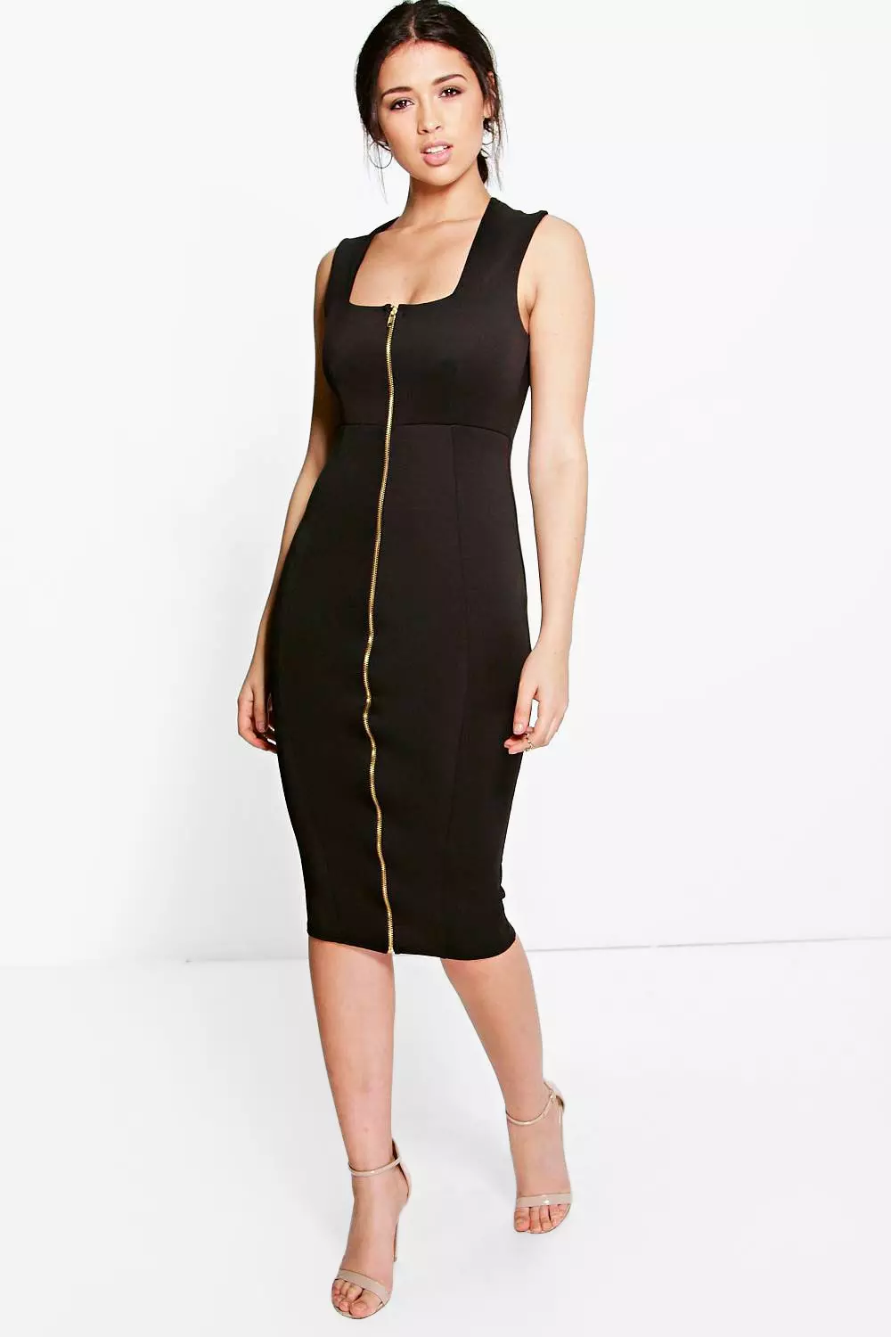 Bodycon dress with zip sale