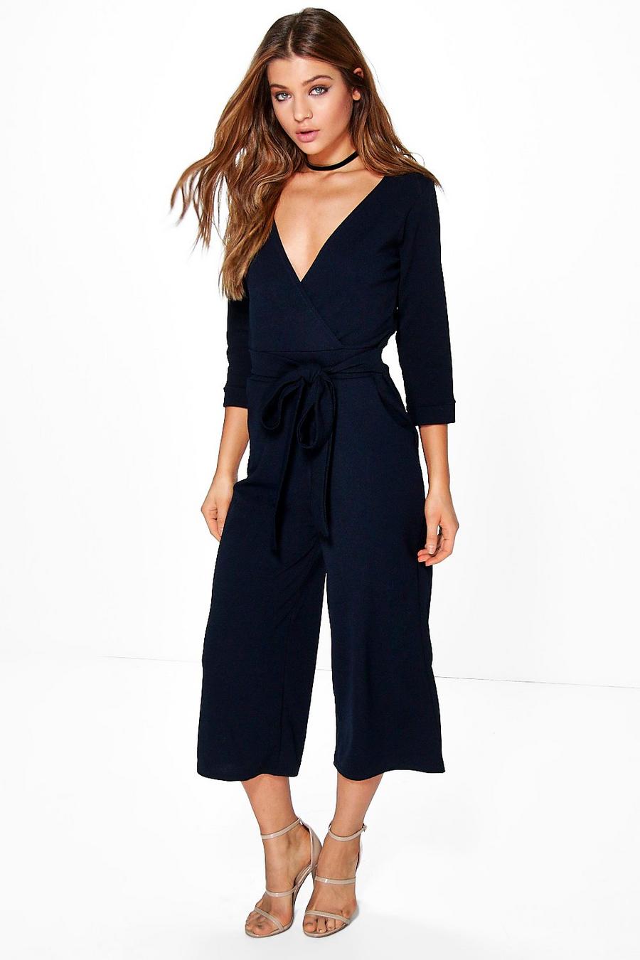 Roll Sleeve Relaxed Culotte Jumpsuit image number 1