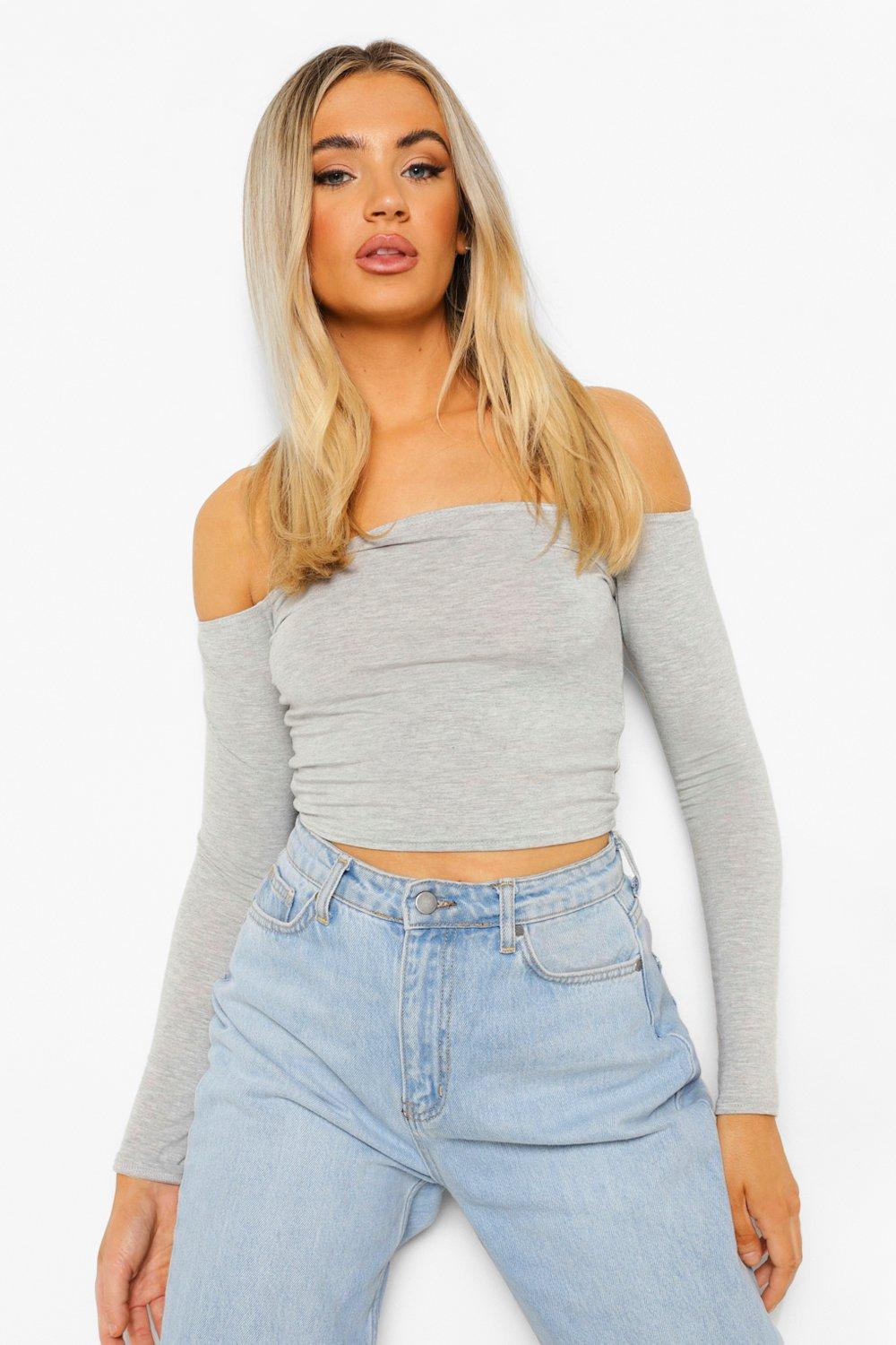 yellow bardot crop top