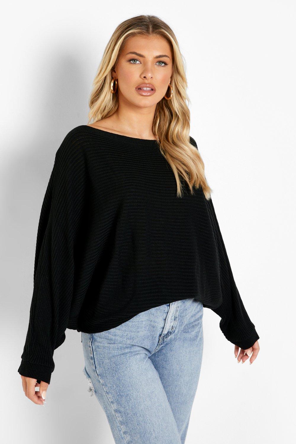 Ribbed Batwing Jumper