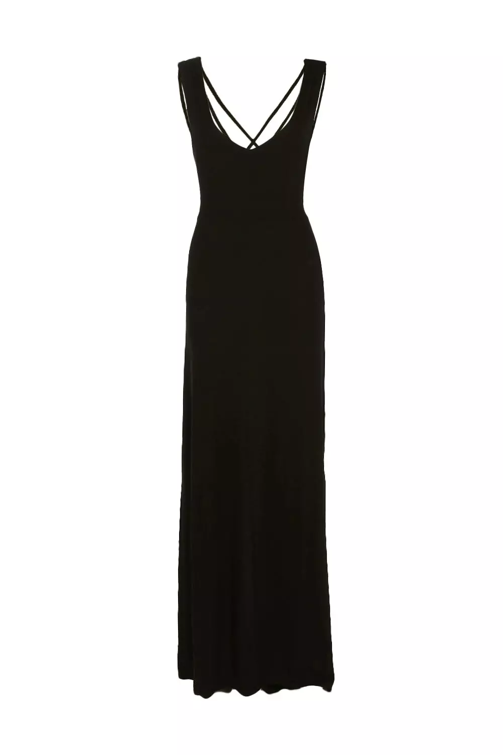 Black cross strap store detail maxi dress