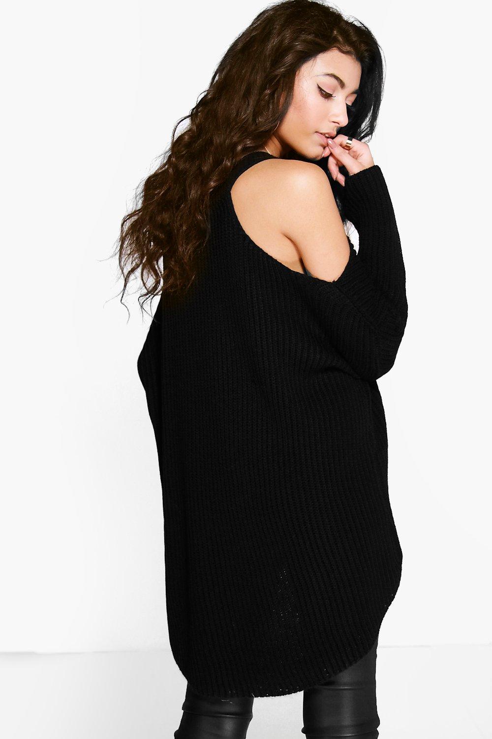 Cold shoulder hotsell v neck sweater