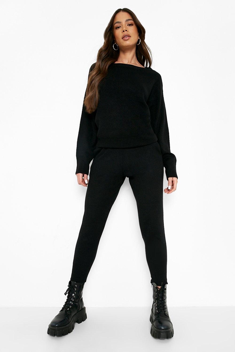 plus size knitted tracksuit