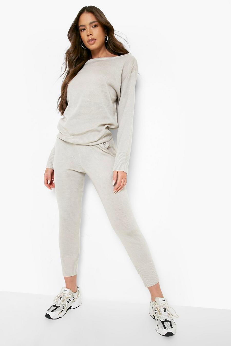 Grey Boutique Heavy Knitted Tracksuit image number 1