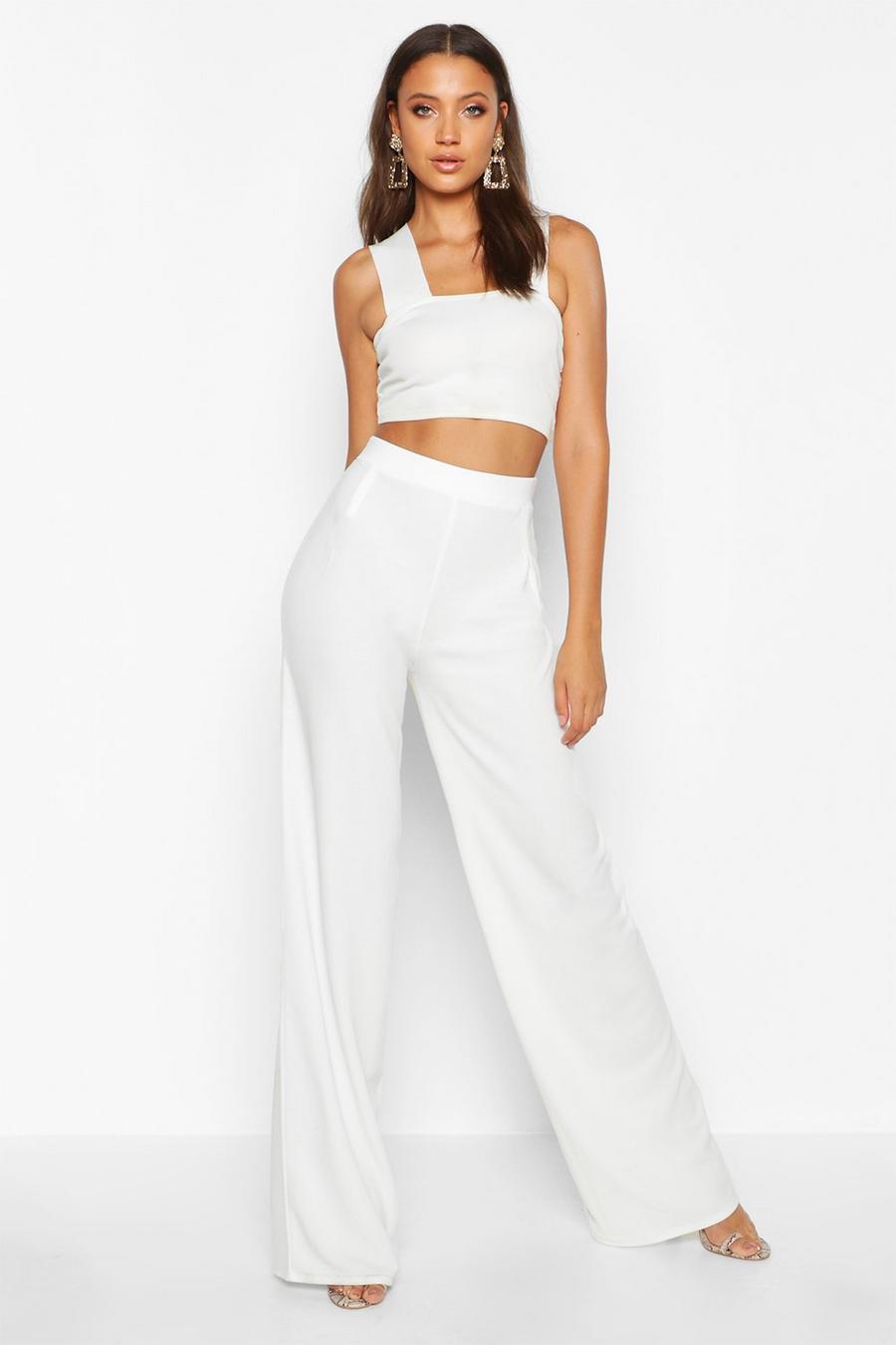 Ivory Tall Wide Leg Pants image number 1