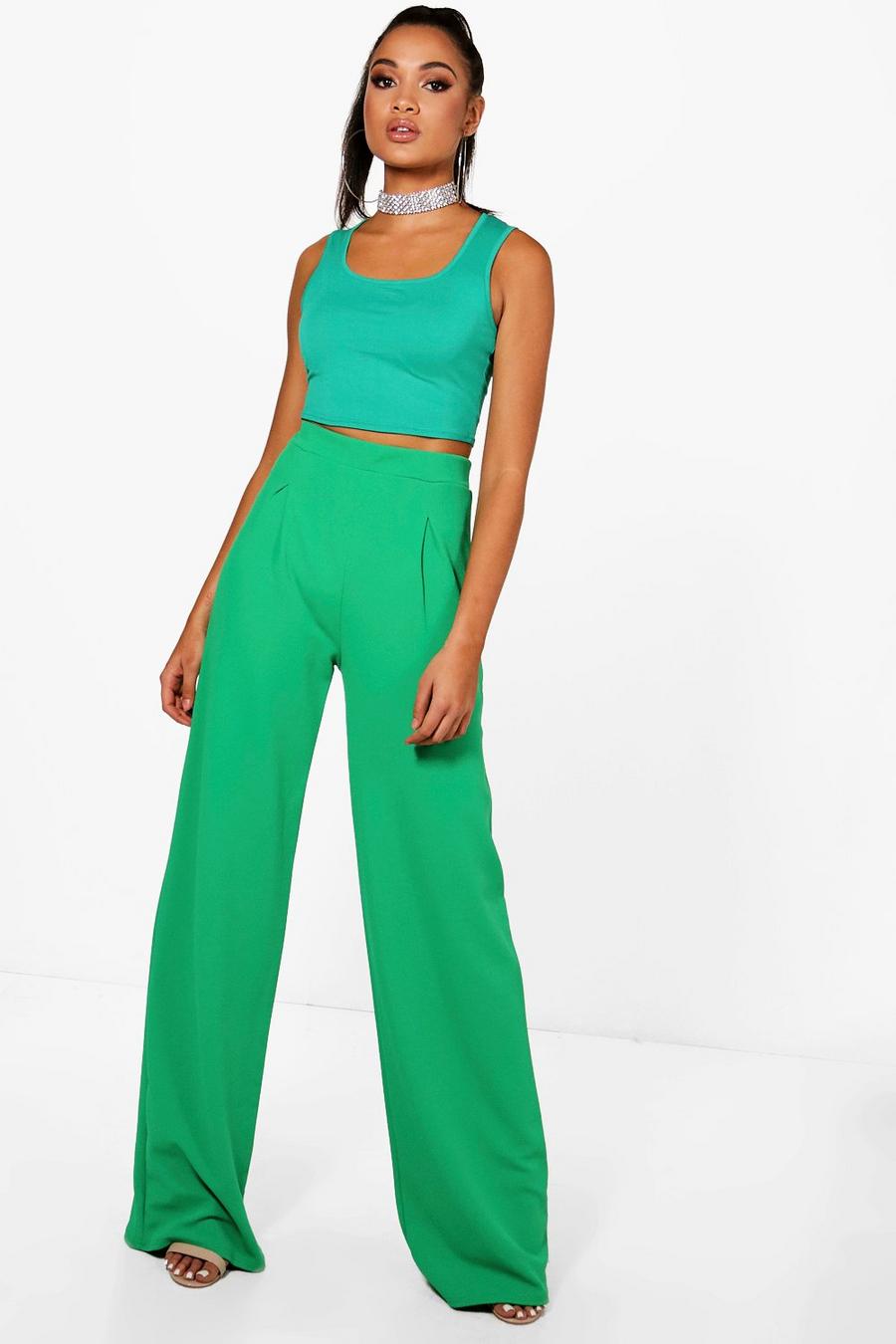 Leaf green Tall Wide Leg Trouser image number 1