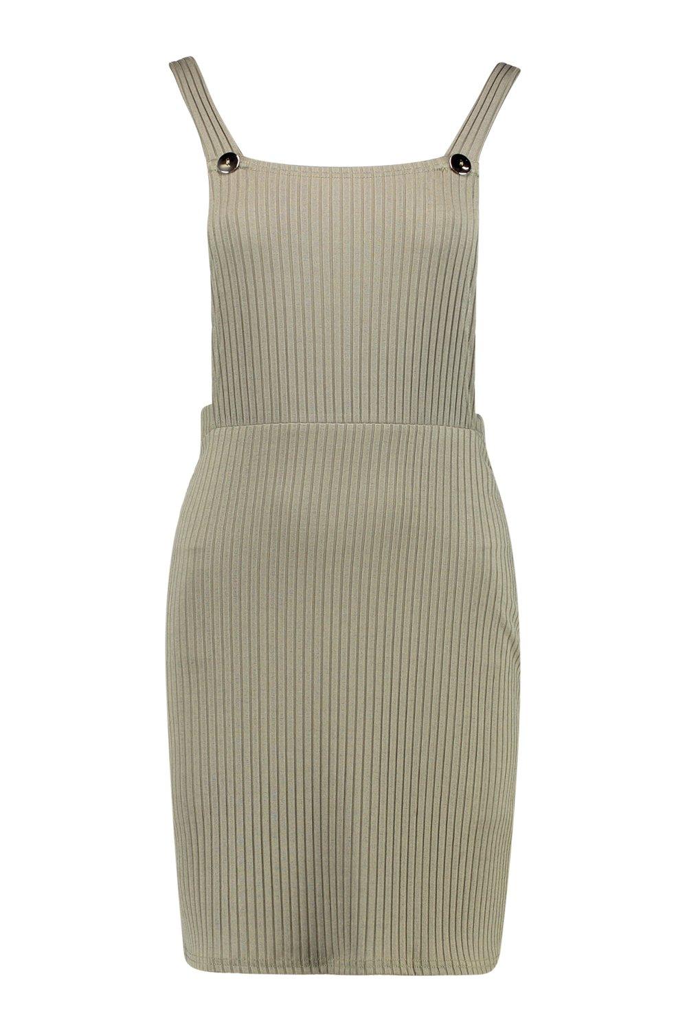 Johanna Ribbed A Line Pinafore Dress