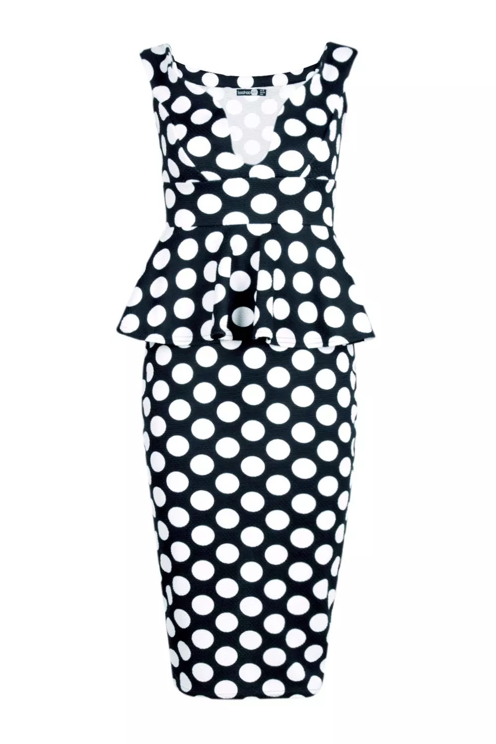 Polka dot shop peplum dress