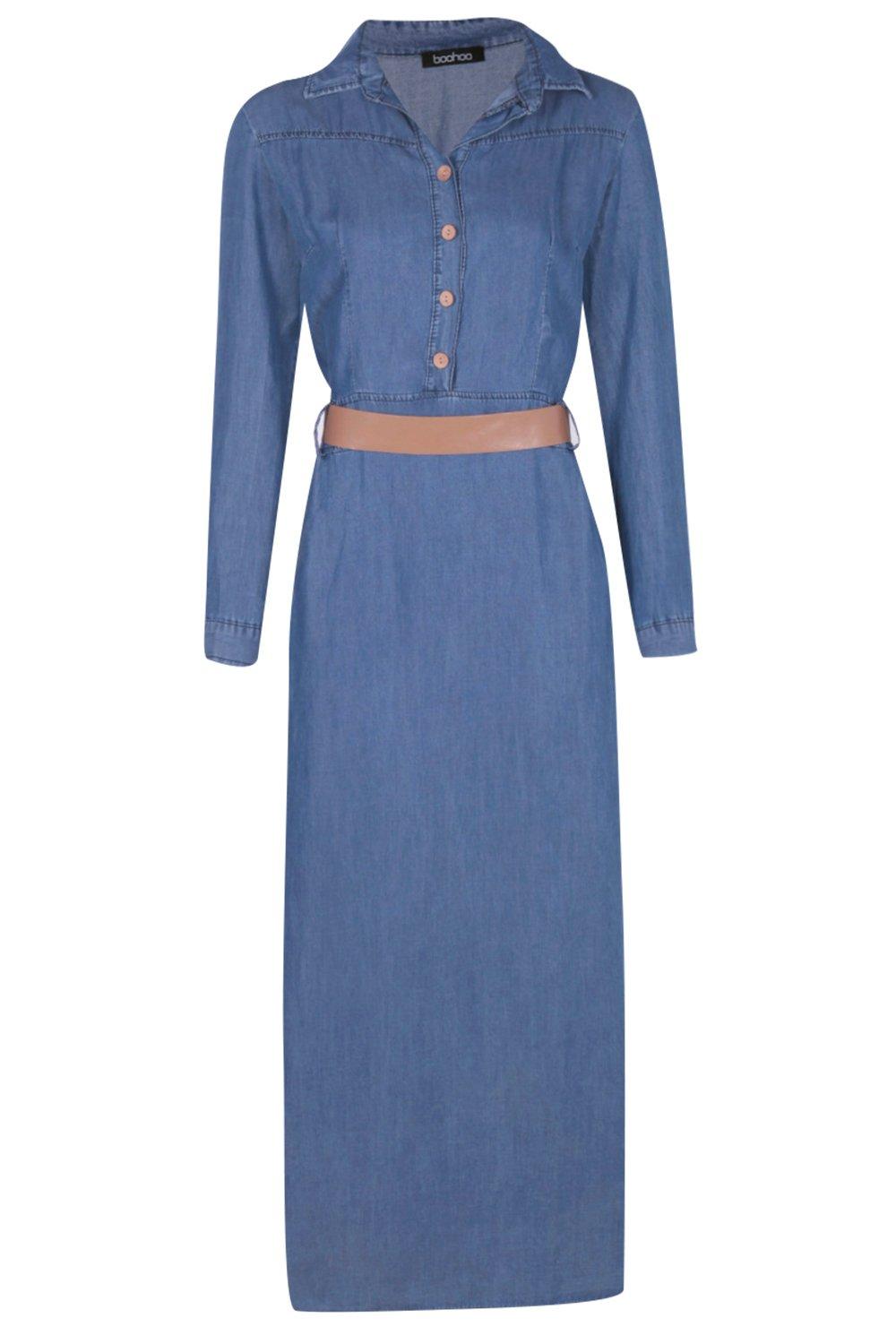 denim maxi dresses on sale