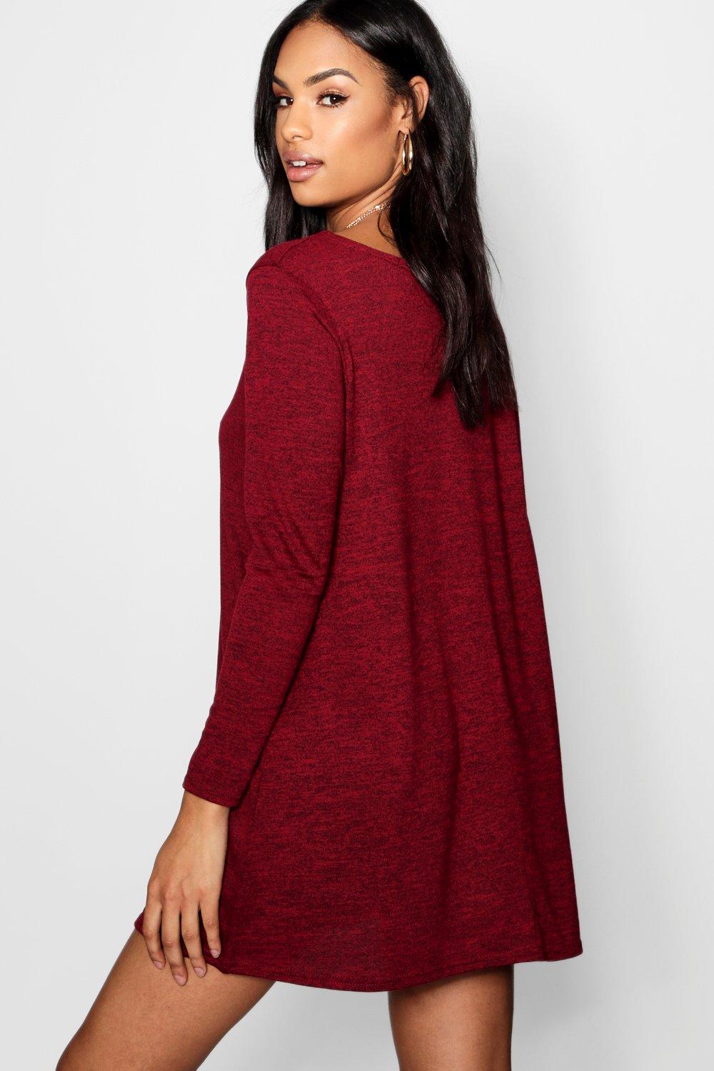 boohoo knitted swing dress