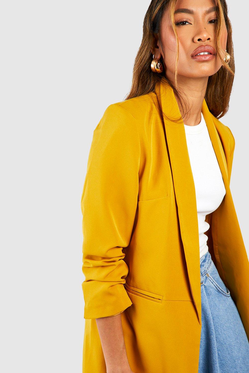 Boohoo mustard clearance jacket