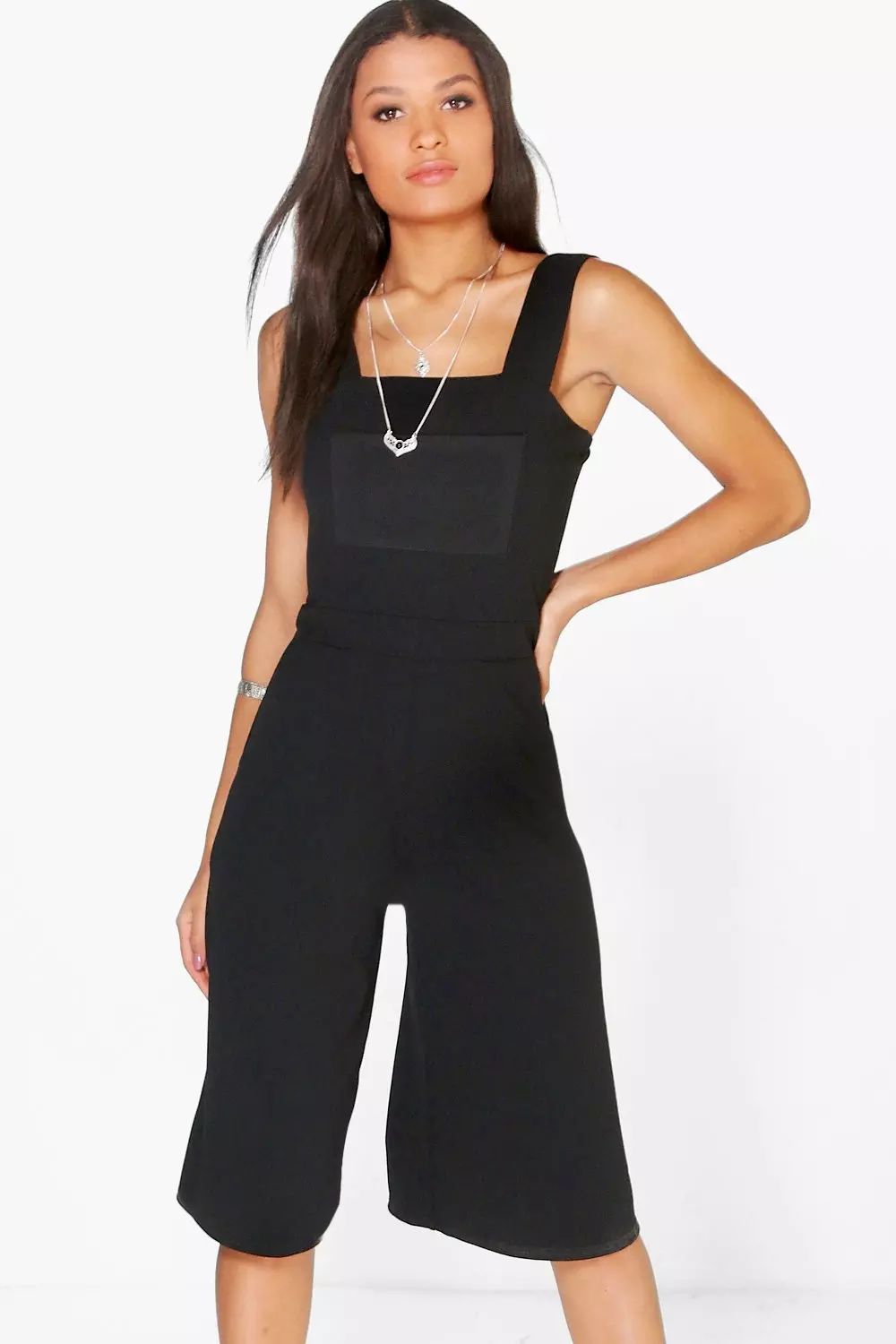 Joanna Pinafore Style Culotte Jumpsuit