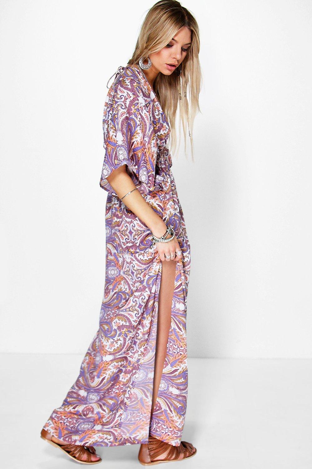 boohoo paisley maxi dress