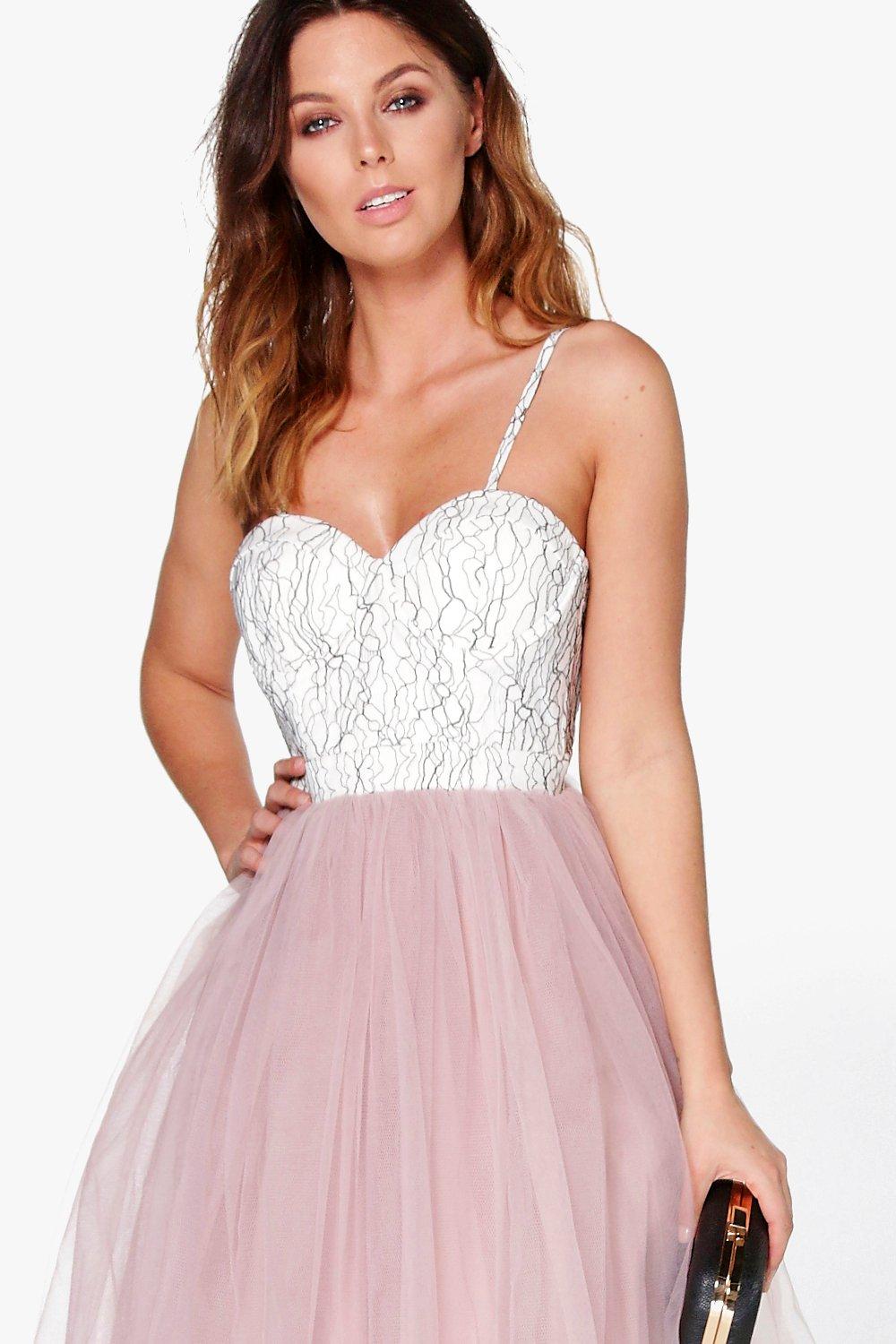 Boutique Ana Corded Lace Tulle Prom Dress