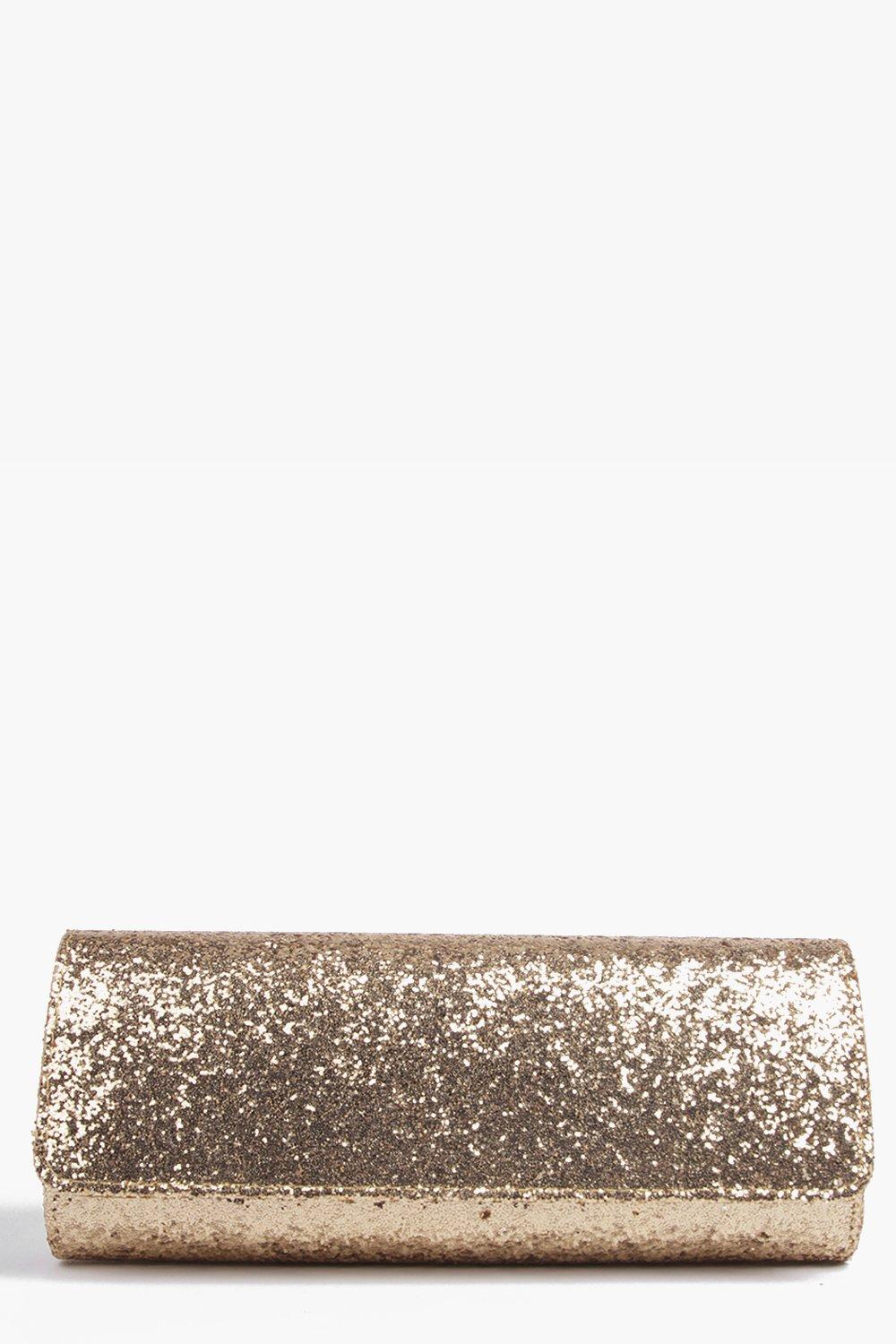 gold clutch bag boohoo