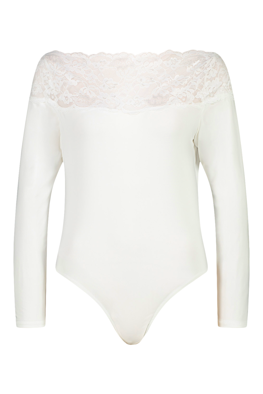 cream lace body suit