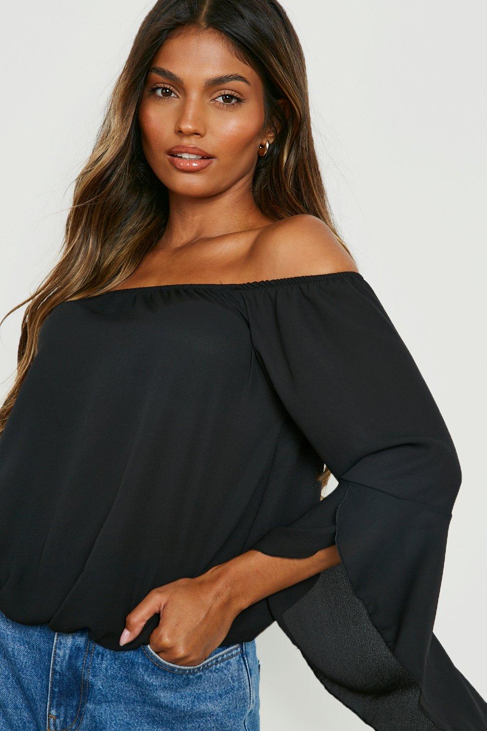 Boohoo off clearance the shoulder top