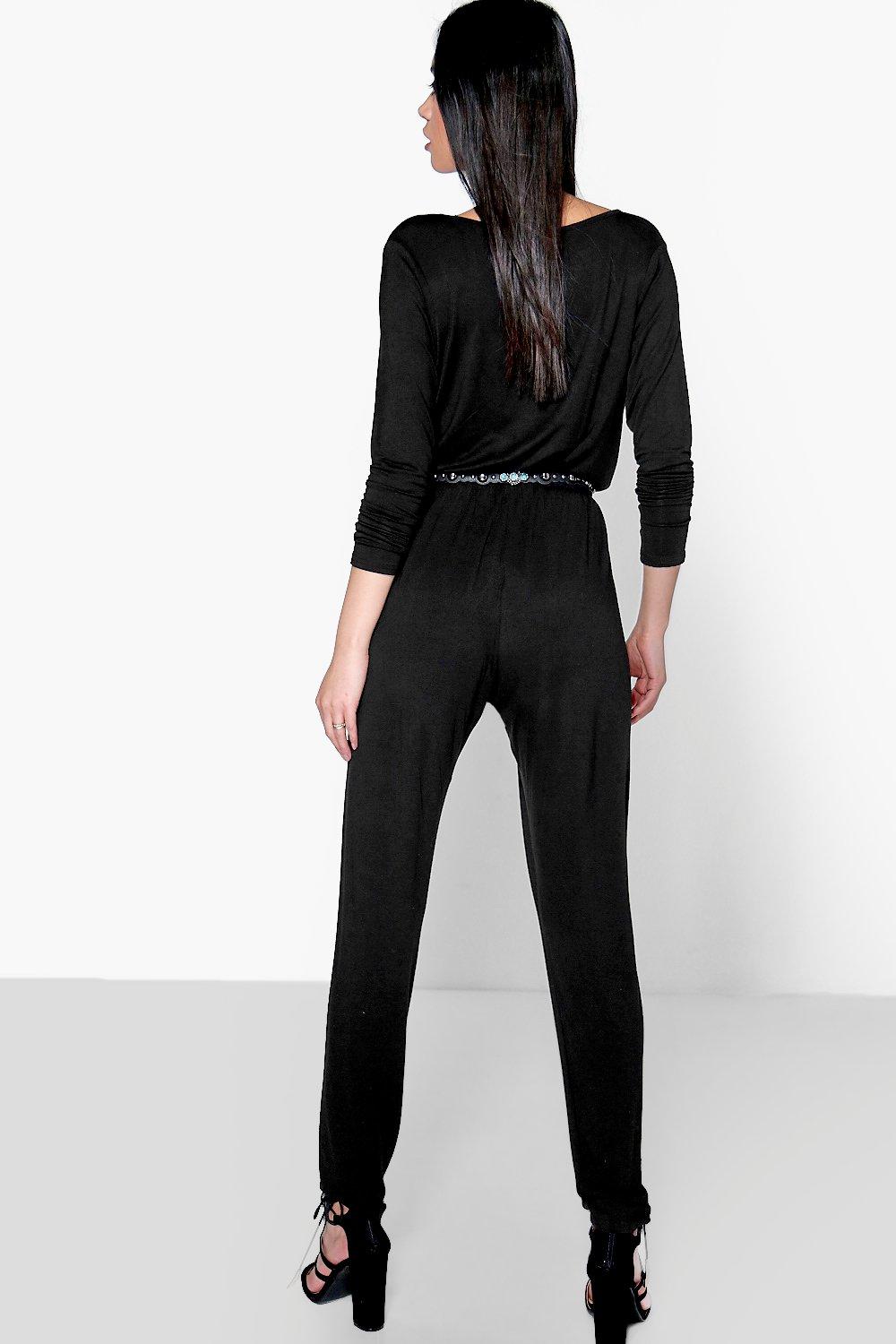 boohoo jersey jumpsuit