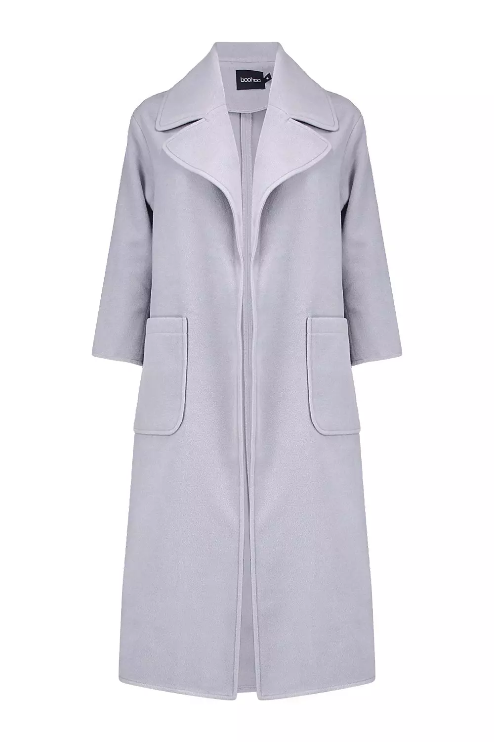 Grey Amelie Oversized Collar Wool Look Robe Coat alternative image