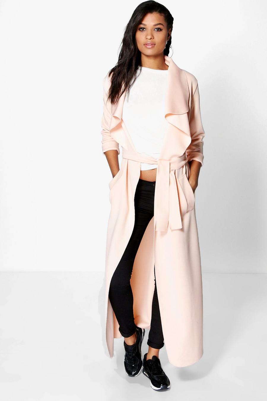 Nude Katie Maxi Belted Waterfall Duster image number 1