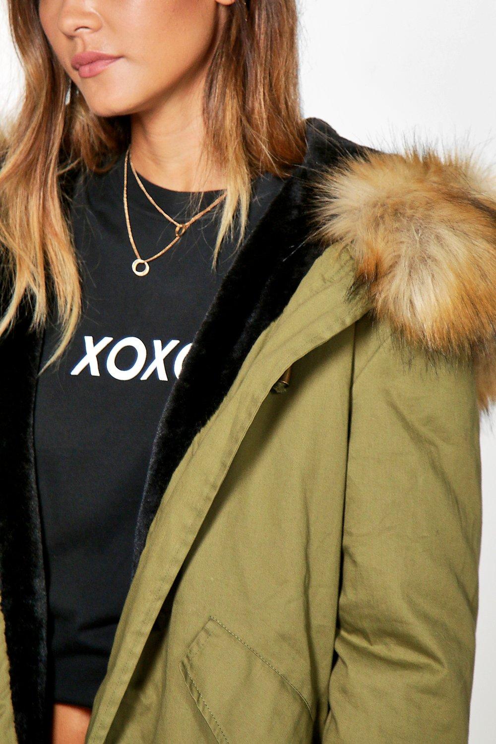 fur lined hooded parka