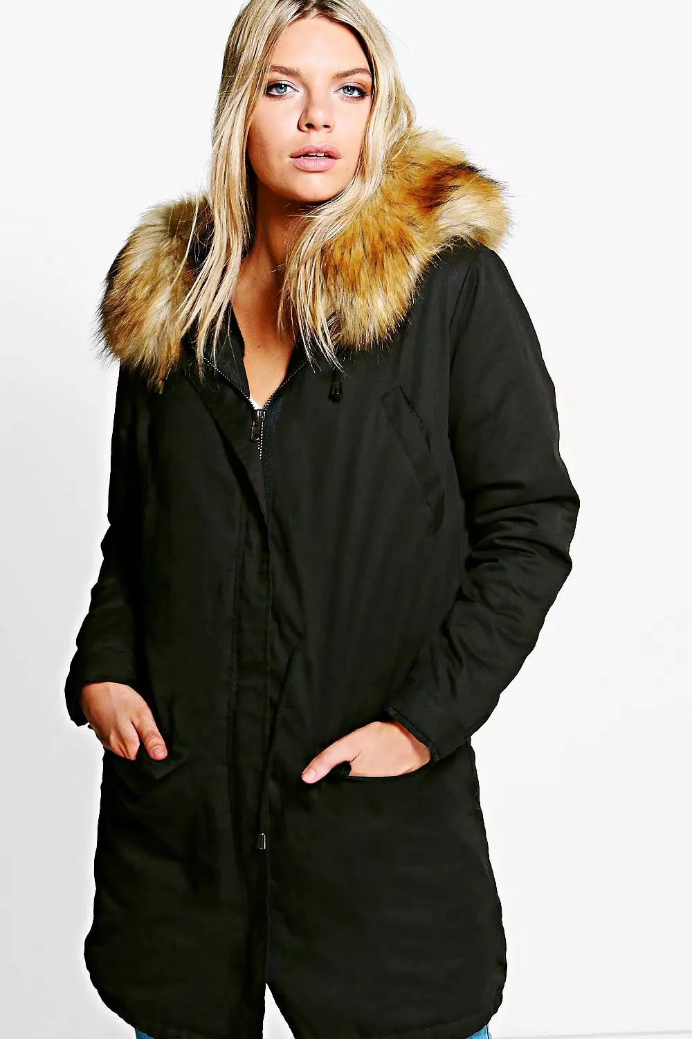 Leopard lined outlet parka