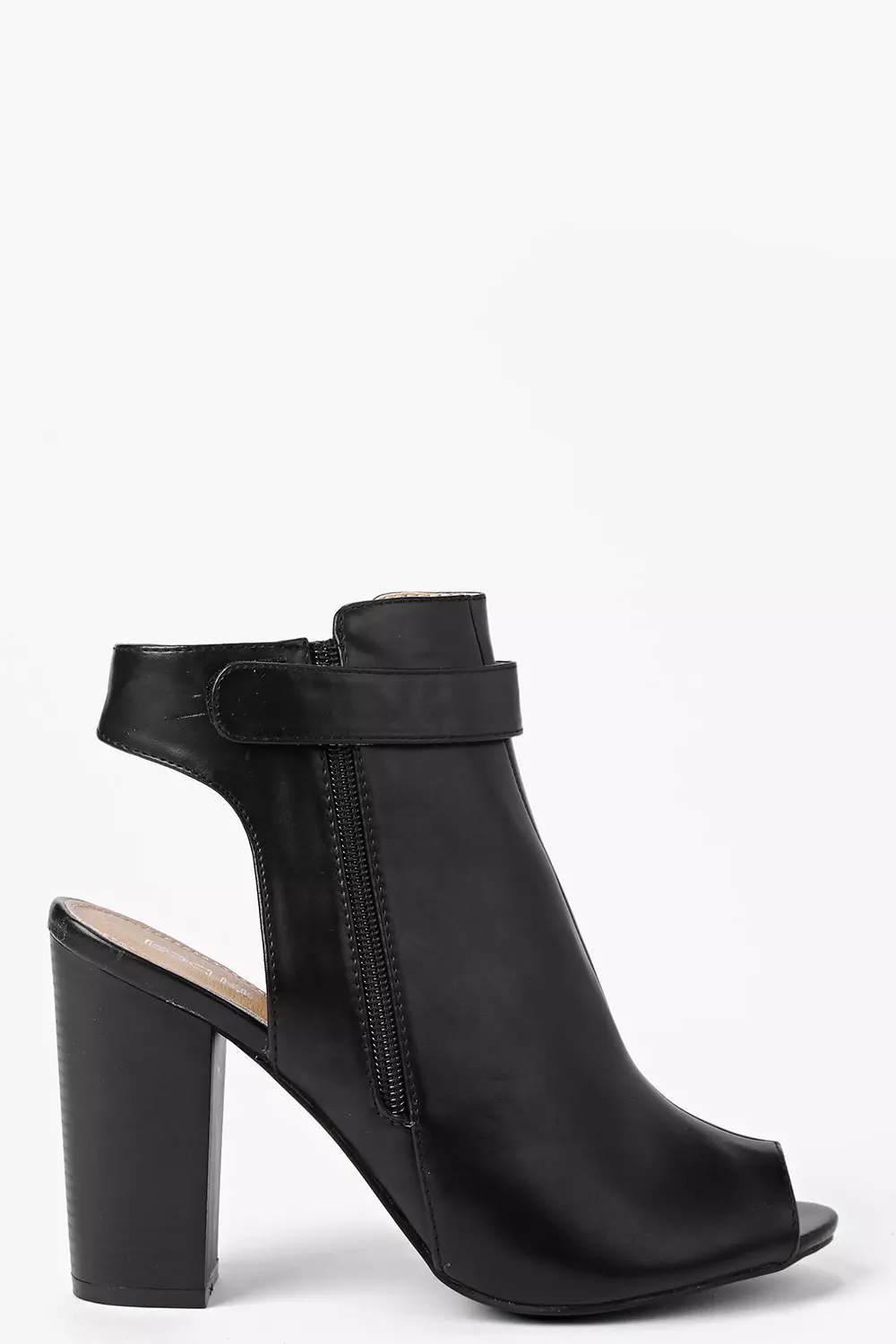 Black Rosie Peeptoe Open Back Heeled Shoe Boot alternative image