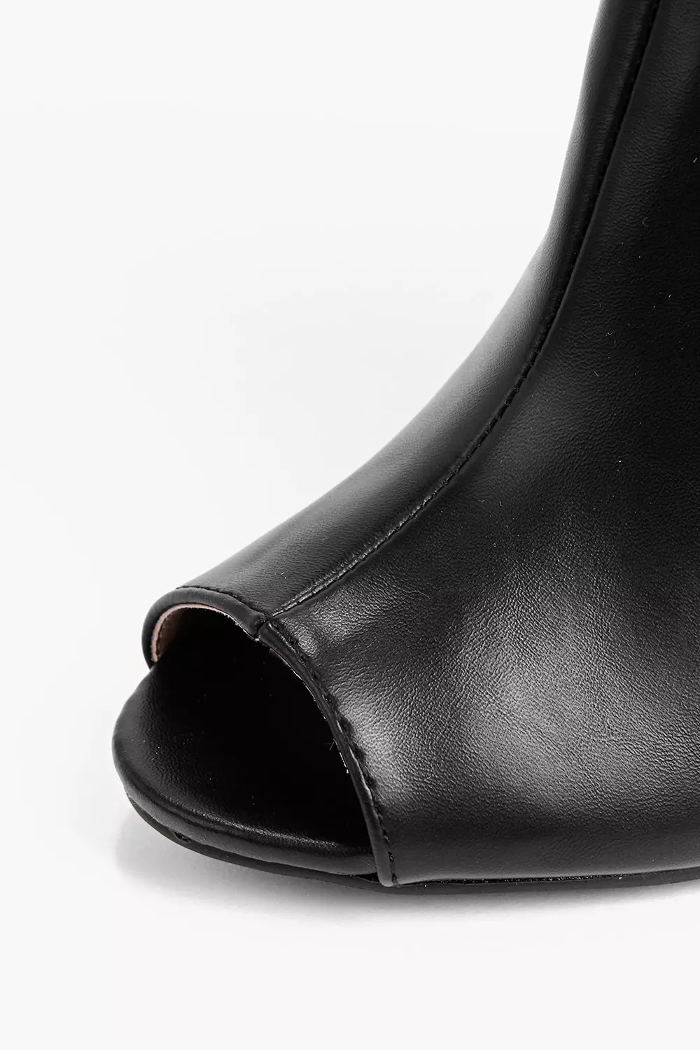 Black Rosie Peeptoe Open Back Heeled Shoe Boot alternative image