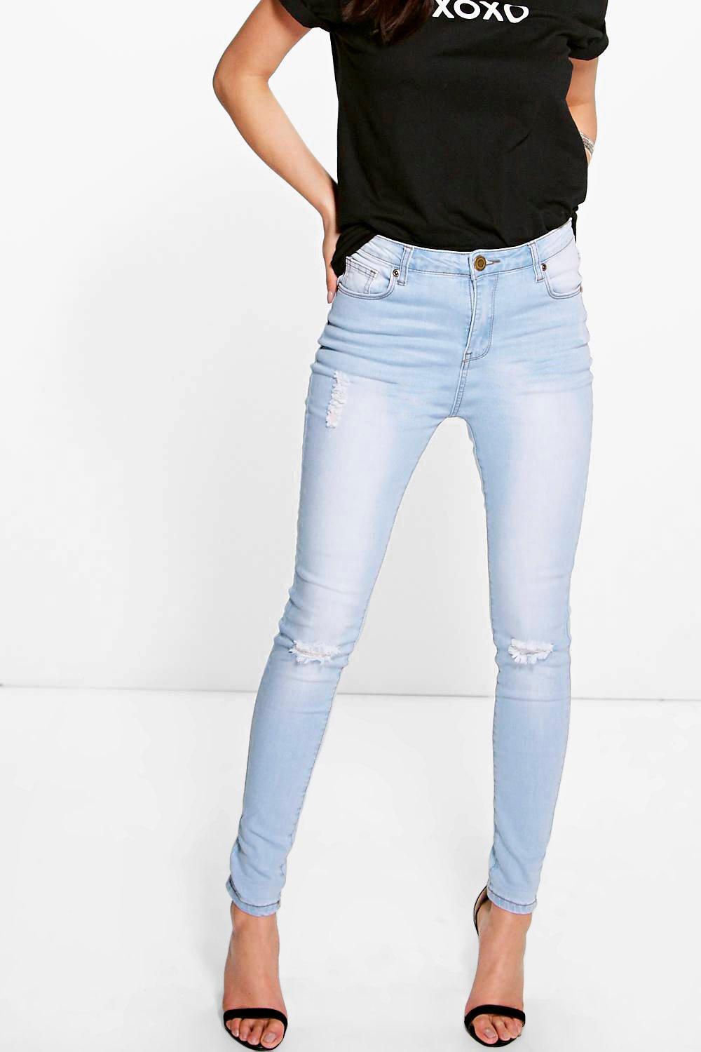 light high waisted skinny jeans