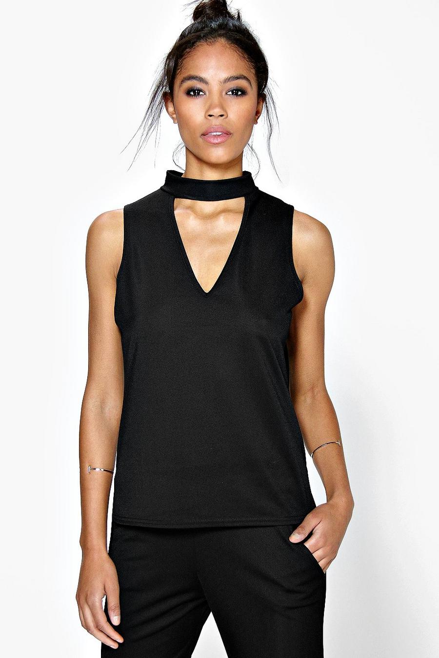 Elisa Cut Out Choker Sleeveless Top image number 1