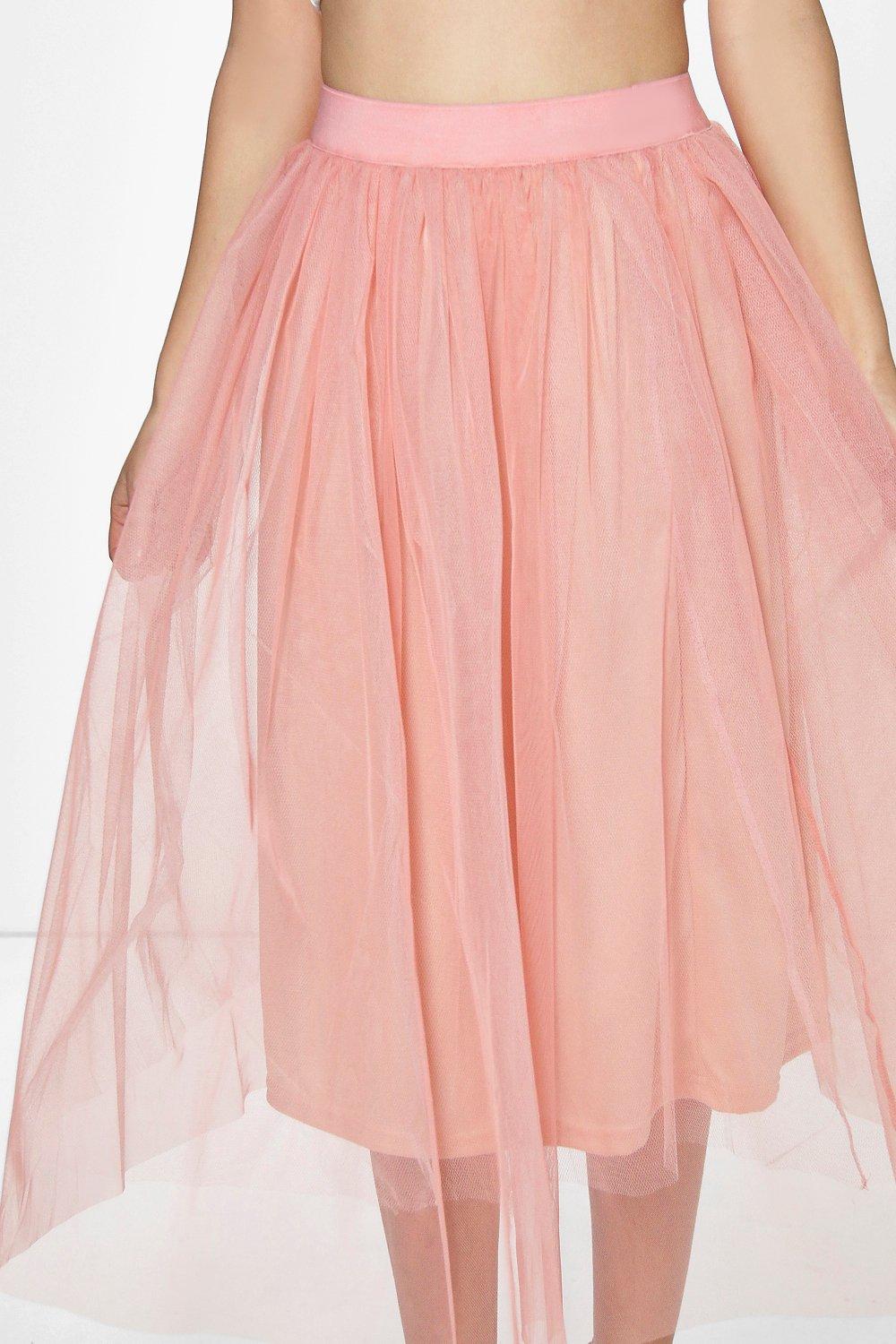 Pink tulle skirt clearance boohoo