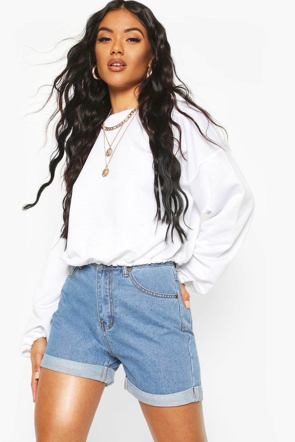 boohoo mom shorts