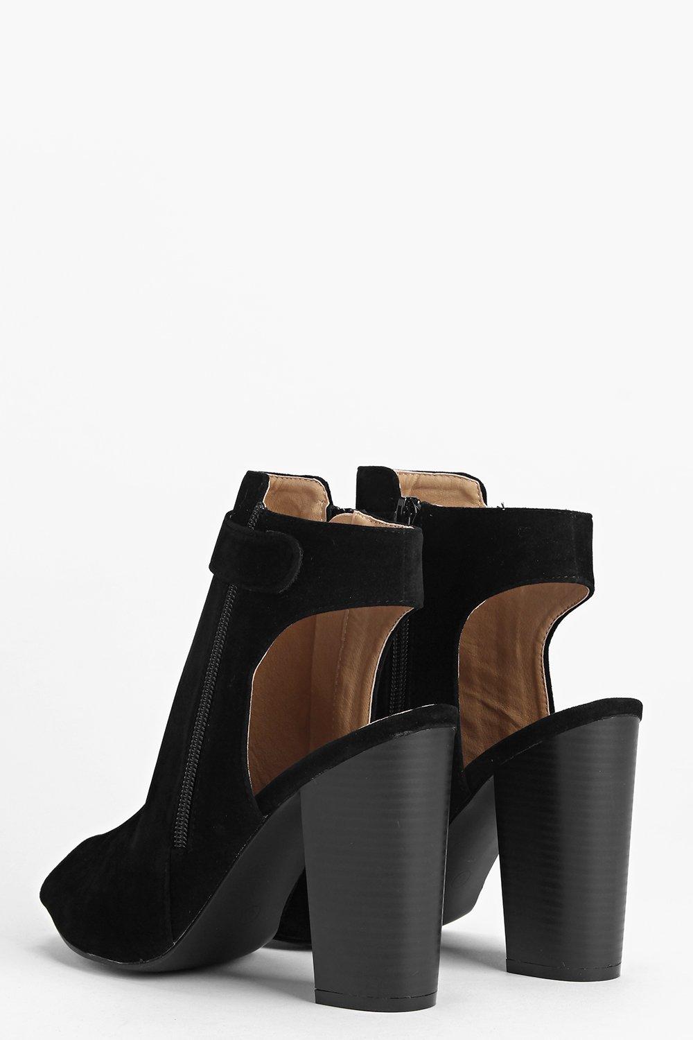 Open back peep toe hotsell shoe boots