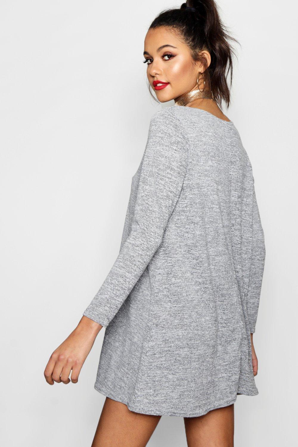 Boohoo knitted hotsell swing dress