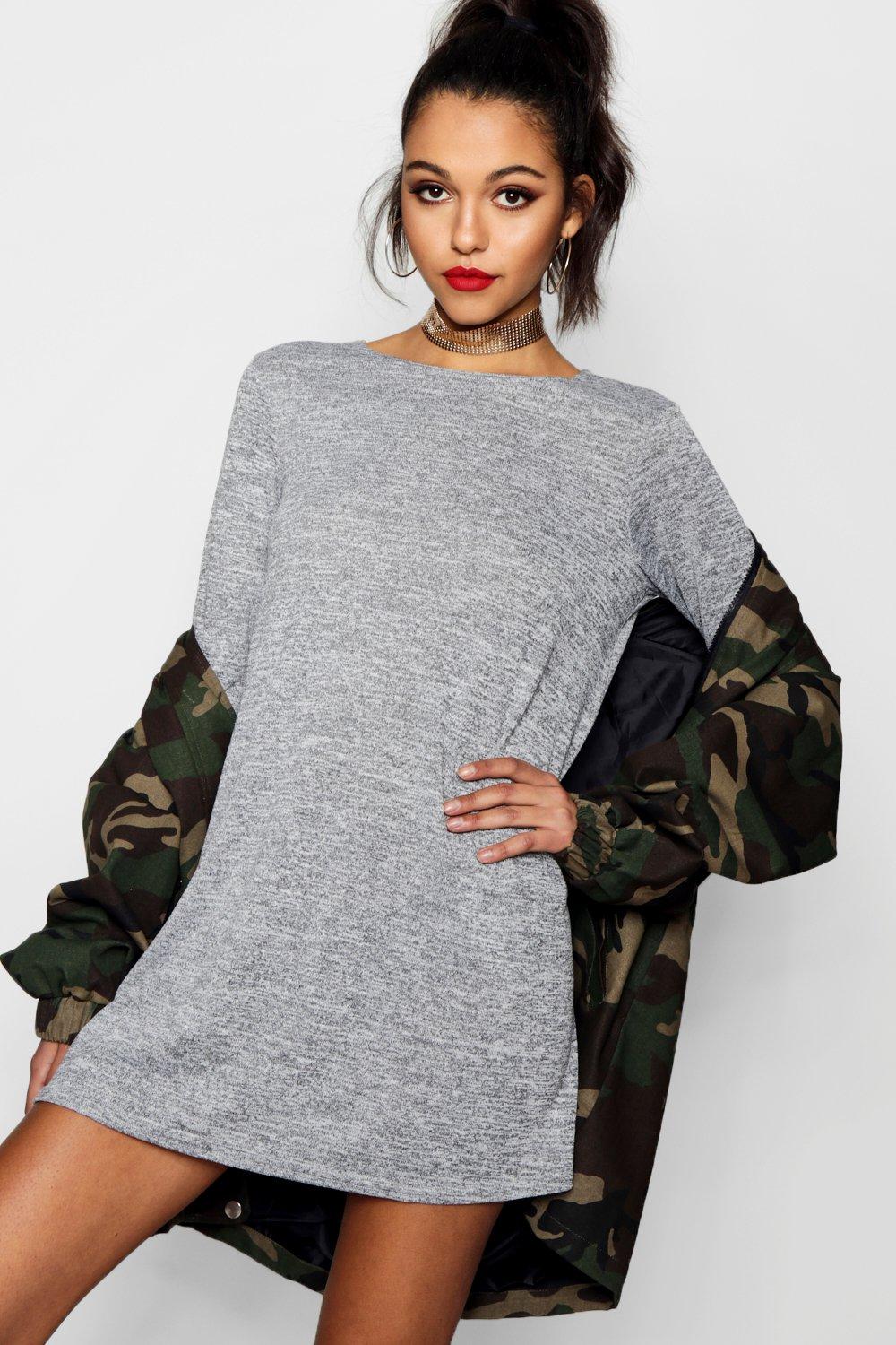 Boohoo knitted 2025 swing dress