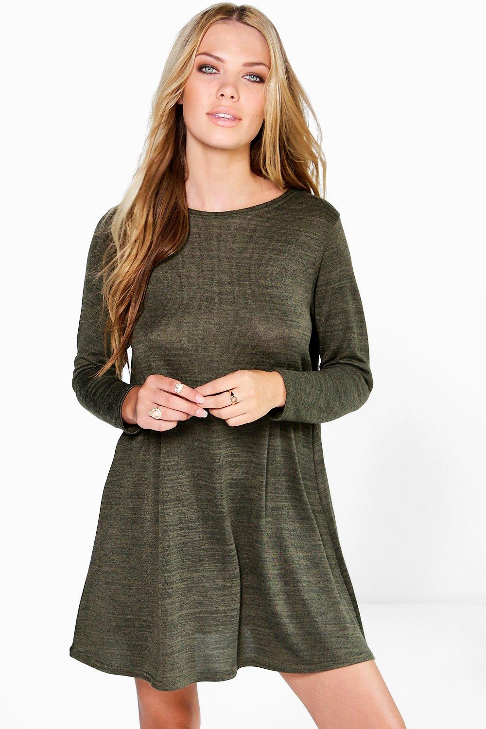 khaki swing dress