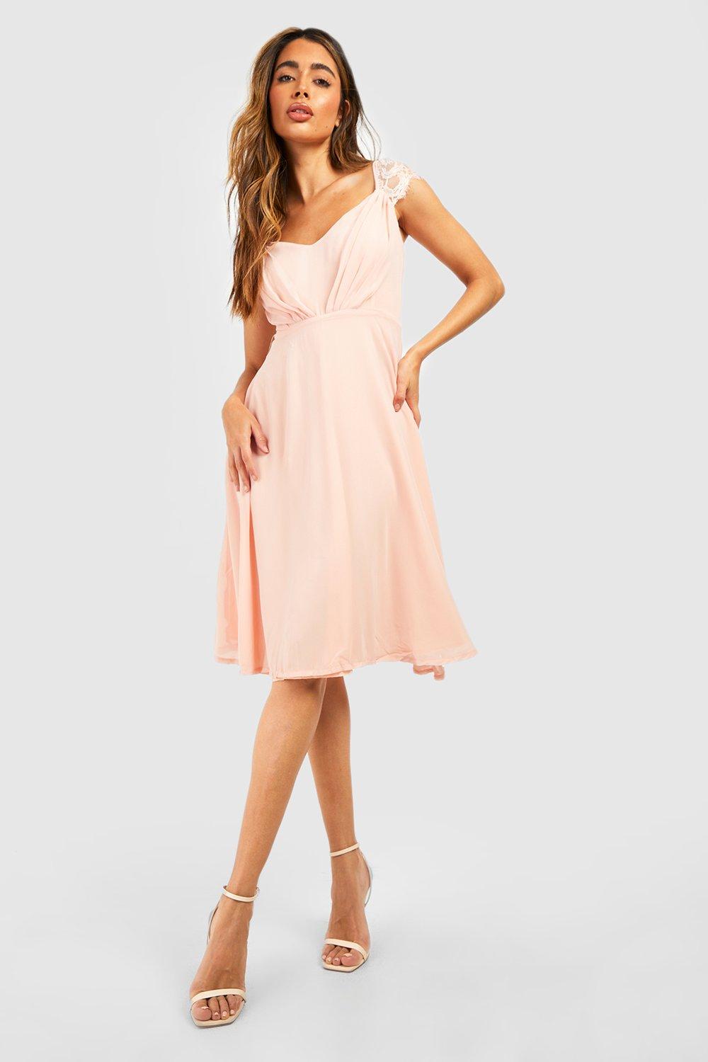 blush dress boohoo