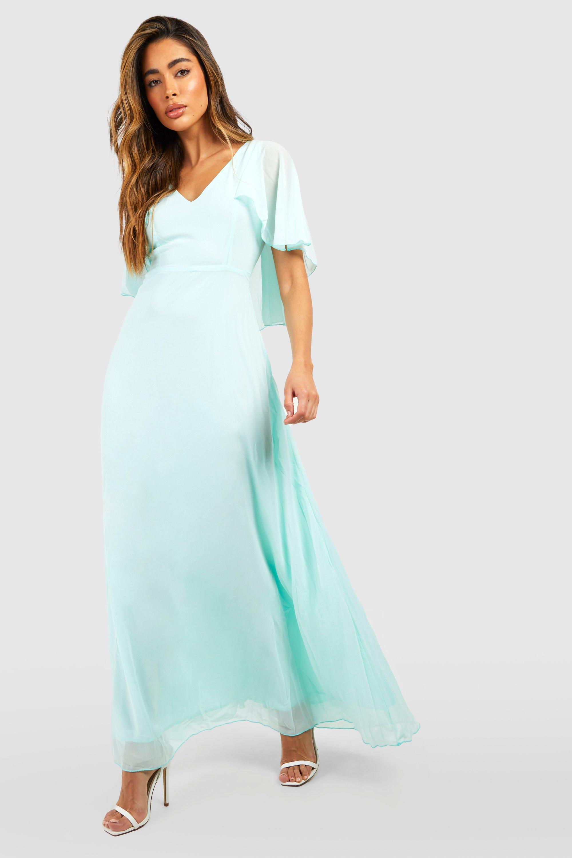 Mint green 2025 dress with sleeves