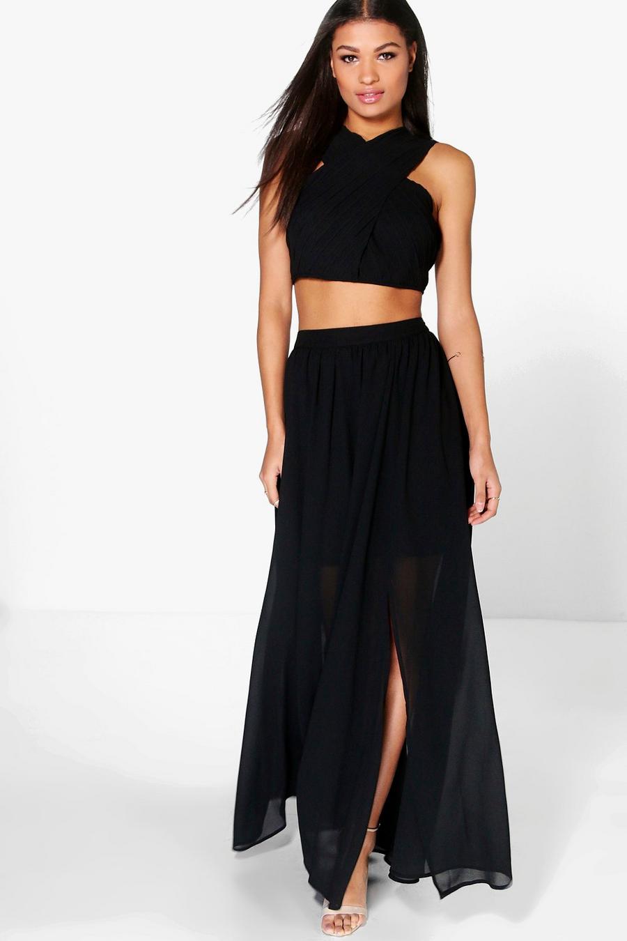 Boutique Satya Chiffon Maxi Skirt Two-Piece Set image number 1