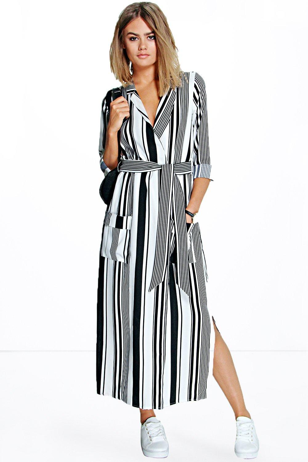 striped maxi shirt