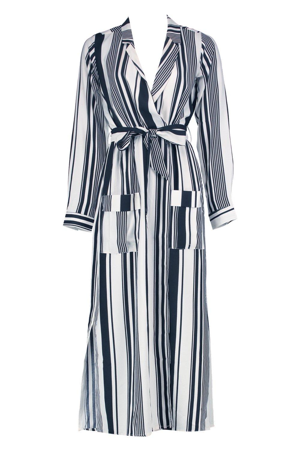 maxi striped shirt dress